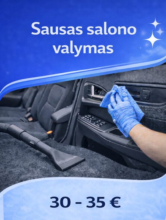 Sausas salono valymas